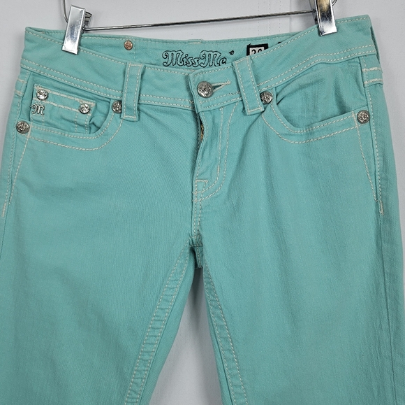 Rare Miss Me mint green capri jeans JP5415P3 Size 28 - Picture 6 of 15